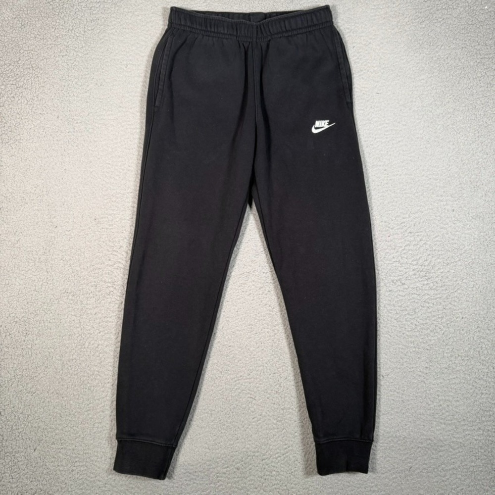 Nike Pants Mens Small Black Sportswear Club Fleece Casual Preppy Joggers Logo